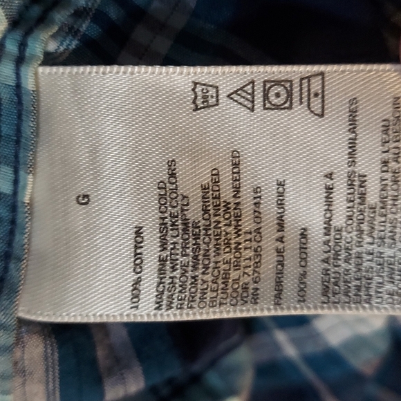 BLUE Nautica Long Sleeved Shirt Size L - Picture 4 of 4